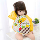 Cartoon Baby Bib Waterproof Colored Infant Long Sleeve Apron Coverall Smock