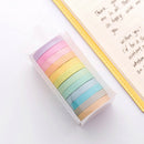 12x rainbow sticky paper colorful masking adhesive tape scrapbooking  FT