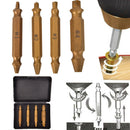 4PCS Titanium Screw Extractor Drill BitsTool Set Broken Damaged Bolt Remover AM+