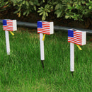 4pcs Solar LED Flag Lamp Spike Lawn Light Waterproof Outdoor Garden Decor