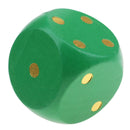 2x Large Wooden Dice D6 Six Sided Dies for D&D RPG Games 1.97'' Green+Yellow