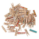 50x Colors Mini Wooden Craft Pegs Clothes Paper Photo Clothespin Clips 35mm