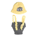 Newborn Baby Infant Crochet Knitted Hat Suspender Pants Photography Props