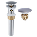 Vessel Sink Drain,Bathroom Pop-Up Drain with Detachable Basket Stopper, Ant