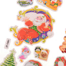 4x Christmas Santa Claus Cartoon Stickers Kids Decorative Toys MO