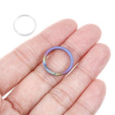 2Pcs 18mm Titanium alloy key ring flashlight clip keychain circle3C