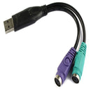 USB To PS2 Cable Adapter Convert Connector for Keyboard Mouse KVM Switch Scanner