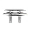 1X(Boat Ship Mooring Dock Neat Cleat Stainless Steel Double-Deck Push-Pull
