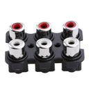 10 Pieces Pcb Assembly Av Concentric Outlet 6 Rca Female Female Connector