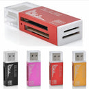 1PC USB 2.0 All in 1 Multi Memory Card Reader for Micro SD SDHC TF M2 MMC MS PRO