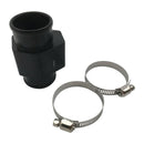 2 Set Black Water Hose Coolant Temperature Sensor Hose Adapter Set w/ Clamp