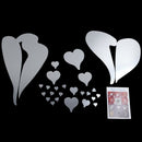 Lover Lips Love Hearts Modern Stylish Fashion Art Design Removable DIY Acry