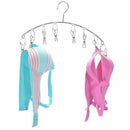 Set of 2,Stainless Steel Laundry Drying Rack Clothes Hanger with 8 Clips Fo