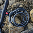 Bike Lock Cable Heavy Duty 5-Digit Self Coiling Resettable Combination Code