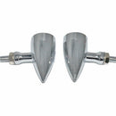 Amber Chrome Motorcycle LED Turn Signals Lights Brake Running Tail Light