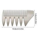 Mens Retro Double-sided Wide Tooth Metal Beard Comb Hair Comb Styling Tool