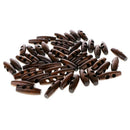 100x Wooden Toggles Buttons Olive Shape Sewing Button 2 Holes Embellishments