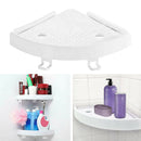 Plastic Bathroom Kitchen Shower Shelf Corner Bath Storage Rack Wall Mounted