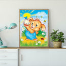 5D DIY Full Drill Diamond Painting Animal Cross Stitch Home Art (Cartoon04)