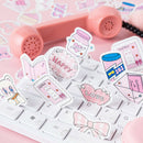 46pcs Pink Cute League DIY Diary Stickers Paper Labels Gifts Packaging Deco OZ
