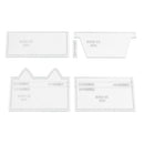 5Pcs Clear Acrylic Stencil Templates Handmade Wallet Purse for Women Girls