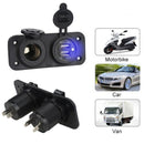 12V 24V LED Dual USB Port Car Charger Adaptor Splitter Cigarette Lighter Socket