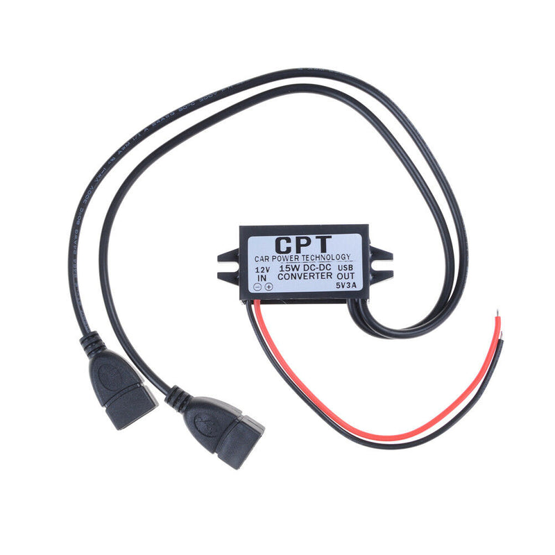 DC-DC 12V to 5V Mini A type USB Dual Converter Step Down Power Module    FE S Dz
