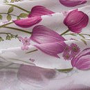 Modern Home Living Room Window Tulip Pattern Curtain Purple