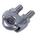 6mm 1/4 Inch Stainless Steel Wire Rope Cable Clamp Clips 12pcs