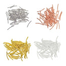 200pcs Copper Engraved Curved Noodle Tube Spacer Beads Jewelry Findings 25mm