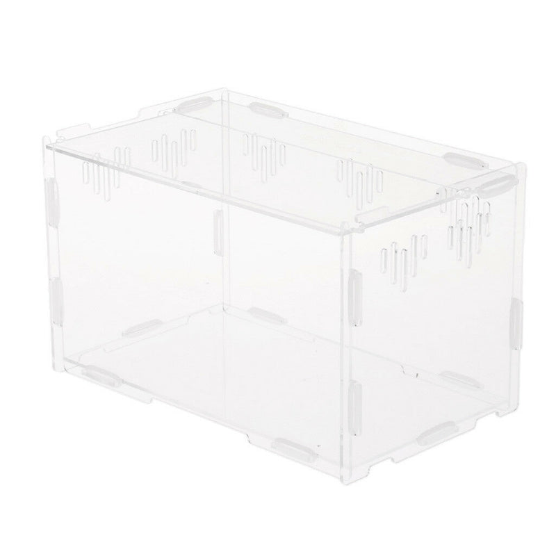Acrylic Pet Reptile Terrarium Habitat Breeding Box Turtle Tank Clear S