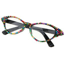 Punk Colorful Crystal Party Sunglasses Glasses Hip Hop Dress Up Costume Prop
