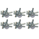 6Pcs 3 Way Petcock Fuel Tank Shut Off Valve for Motorcyle Dirt Bike 1/4 inch