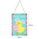 Easter Rabbit Egg Wood Hanging Plaque Ornament Festival Decoration Pendant