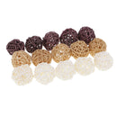 42Pcs Star Wicker Rattan Ball Christmas Party Garden Decoration Ornament 7cm 3cm