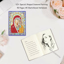 DIY Special Shaped Diamond Painting Religion 50 Pages A5 Notebook Craft