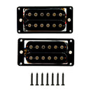 Durable 2pcs Wired Electric Guitars Humbucker Pickups Black Plastic Frame