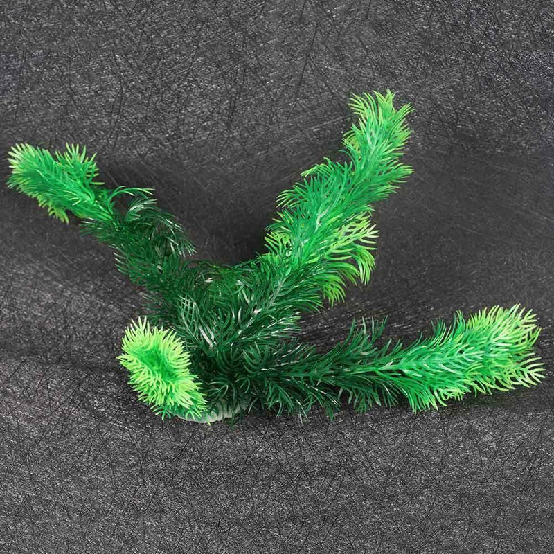 Aquarium Artificial Grass Plant Fish Tank Ornament Decoration Plastic Green Kit