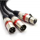 New XLR Female To Dual 2 Male Plug Splitter Cord Audio Expansion Cable Line