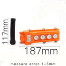 COB62 Up Down Left Right Waterproof Hoist Push Button Switch Orange