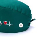 4Pcs Unisex Scrub Cap Working Hat with Side Buttons Sweatband Adjustable