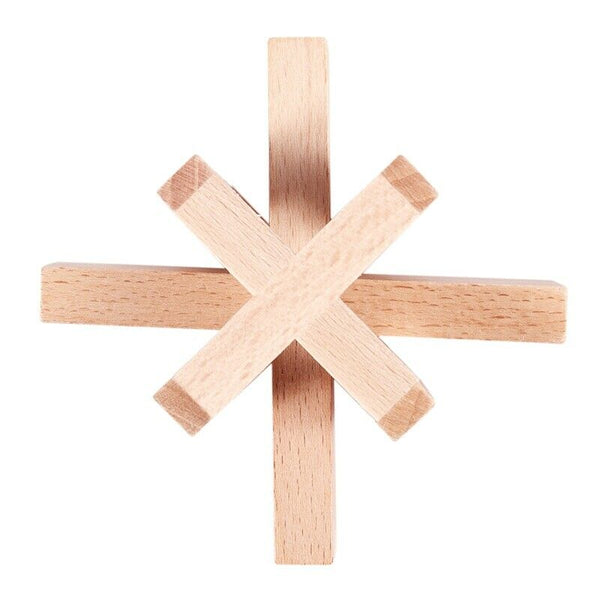 Wooden Siege Lock the Perplexing X in a Box Logic Puzzle Burr Puzzles Brain K8V8