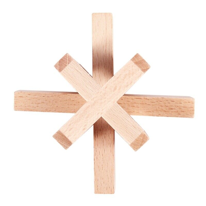 Wooden Siege Lock the Perplexing X in a Box Logic Puzzle Burr Puzzles Brain K8V8