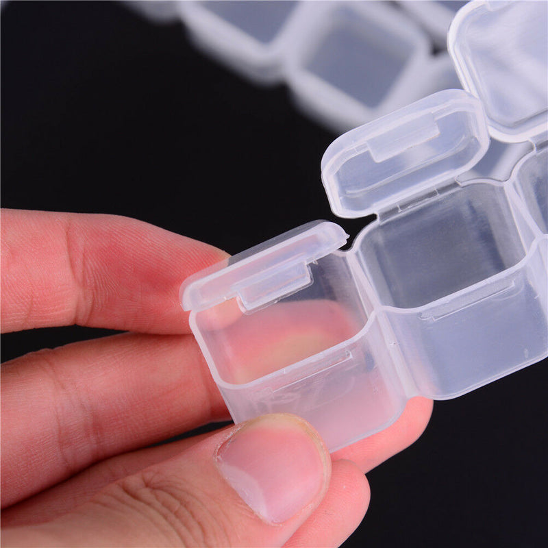 28 Slots Nail Art Storage Box Plastic Transparent Display Case Organizer Hol Kw