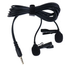 Mini Lavalier Lapel Microphone Dual Headed Recording Clip On Mic for Phone SEAU
