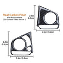 3Pcs Car Carbon Fiber Steering Wheel Button Switch Panel Cover Trim Decorat