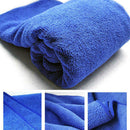 60* 160 cm Large Blue Microfiber Towel for Car Drying Cleaning Waxing Polishing