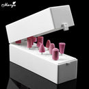 Nail Drill Bit Holder Box Display Storage Container Stand Manicure Nail Art Tool