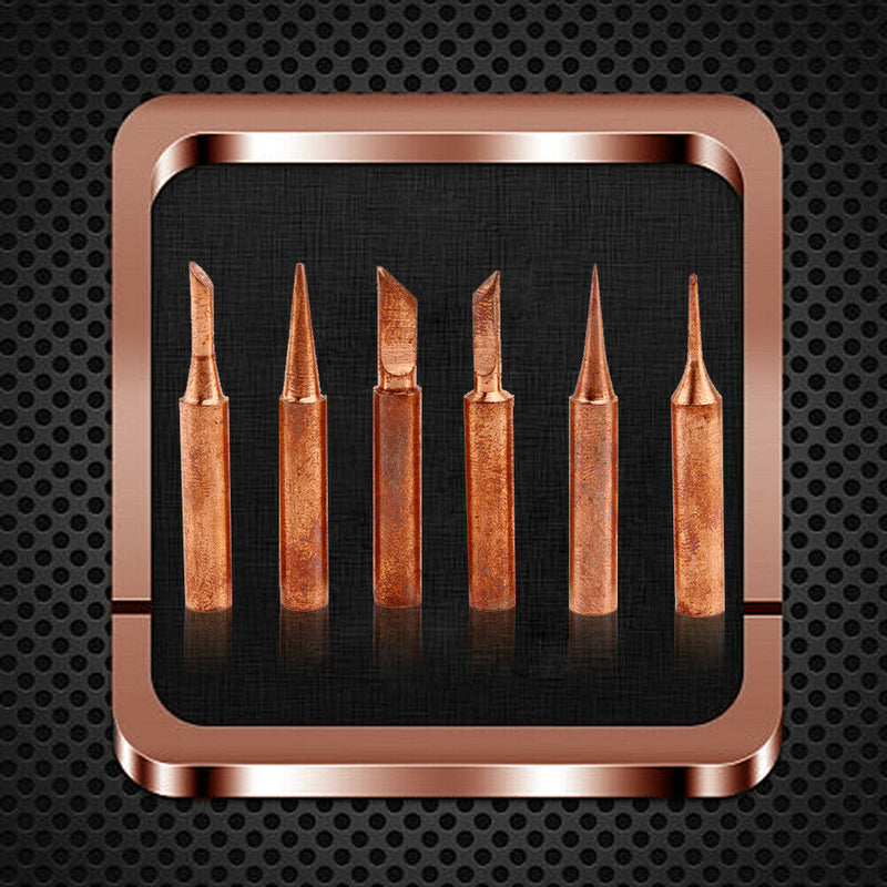 6pcs/lot Red Copper Welding Head Pure Red Copper Solder Tip Tool Kit