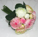 Artificial 13-Head Jasmine Silk Flowers Leaf Wedding Photography Craft Pink